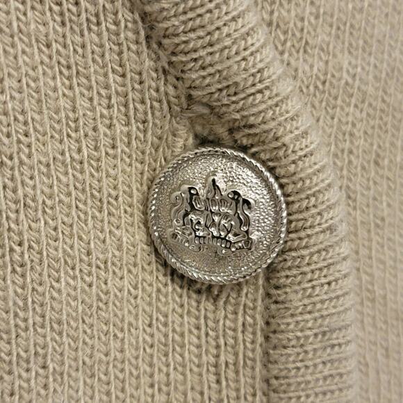 Code. M Cardigan Sweater Size Large Women's Tan Orange Button Up 370 - Picture 9 of 13